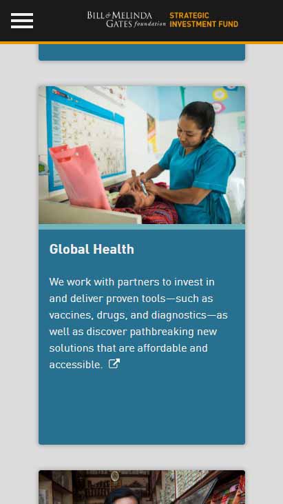 Example of Gates SIF site's responsive design